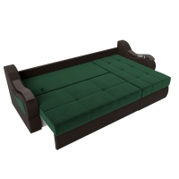 Угловой диван Меркурий (велюр зелёный чёрный)  - Изображение 1